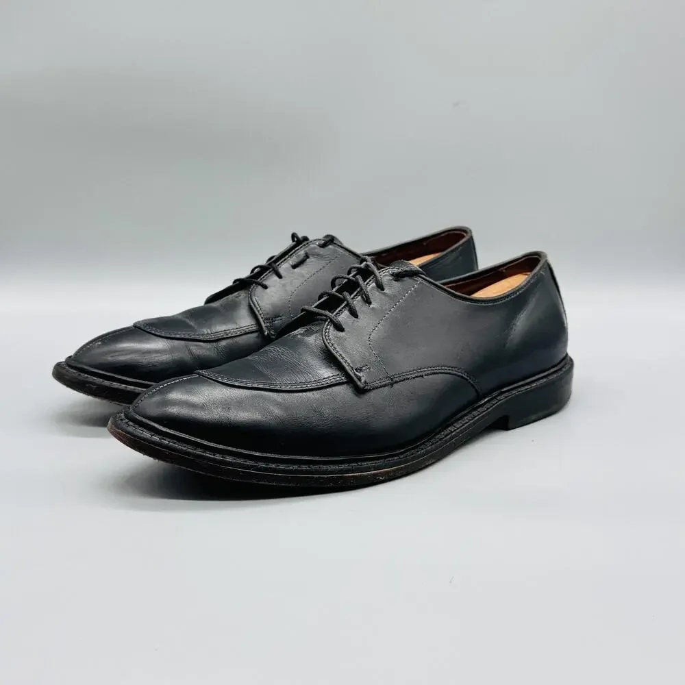 Allen Edmonds Shoes Mens 10.5 Black Leather Split Toe Derby Oxford Dress Classic